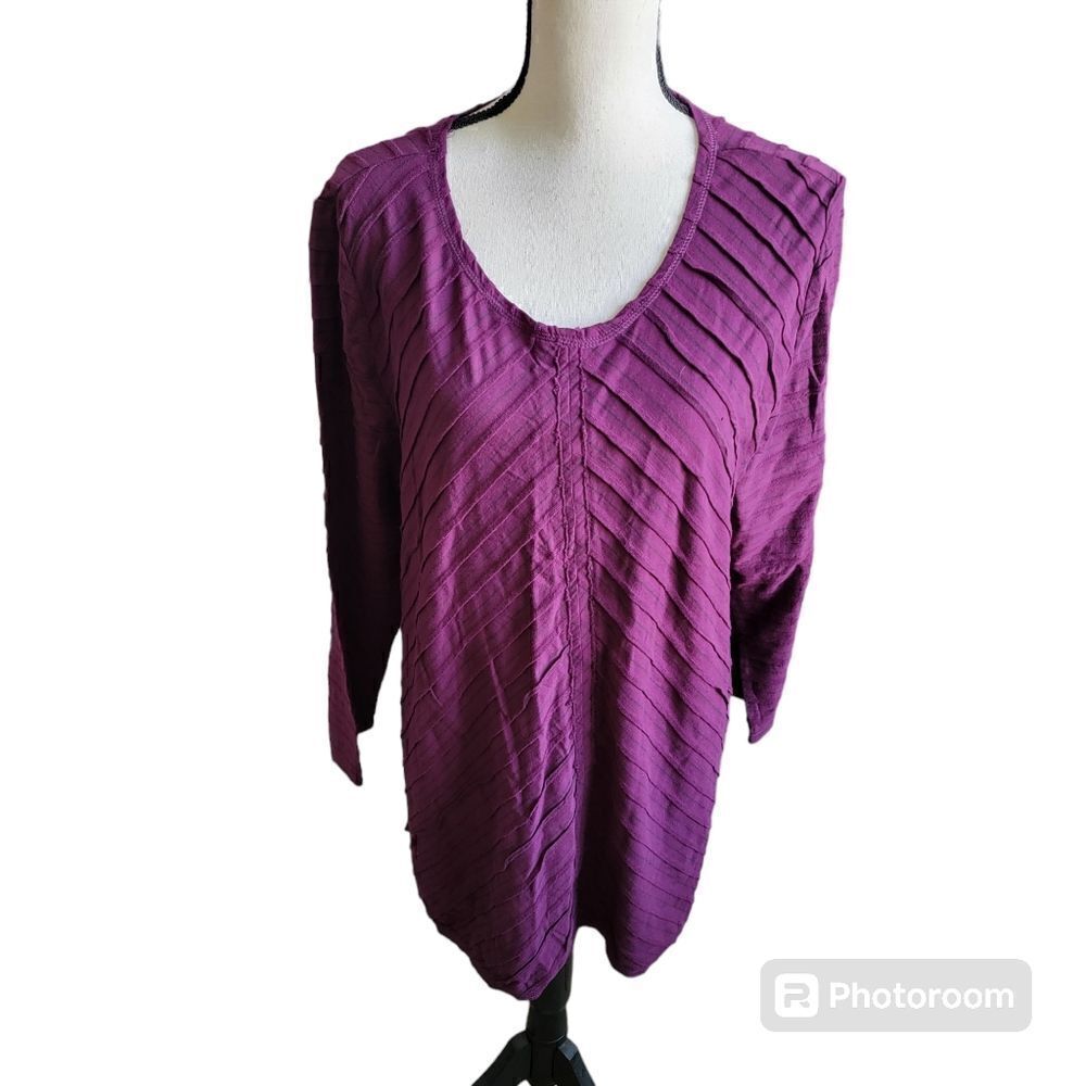Habitat Cotton Tunic with Contrasting Design and Split Hem. Size XL.